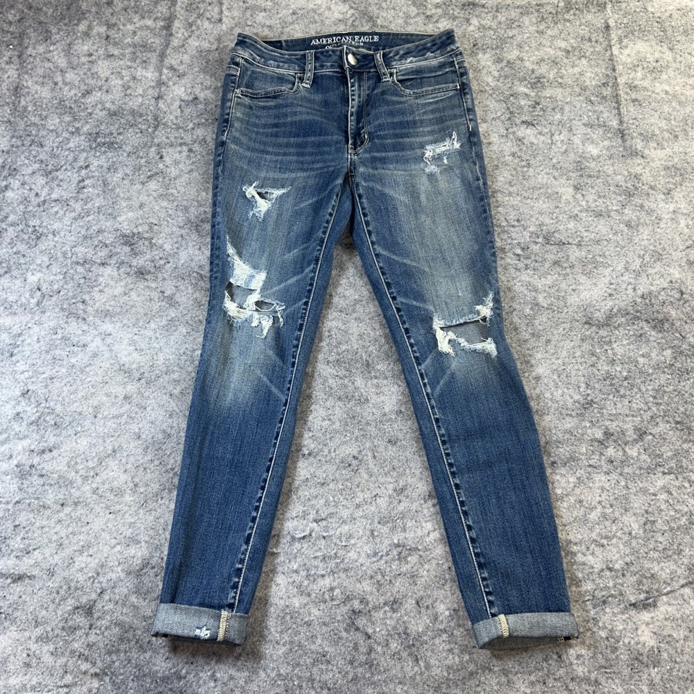 American Eagle Outfitters Jeans Women's 6 Blue‎ Aeo Denim High-Rise Jegging
